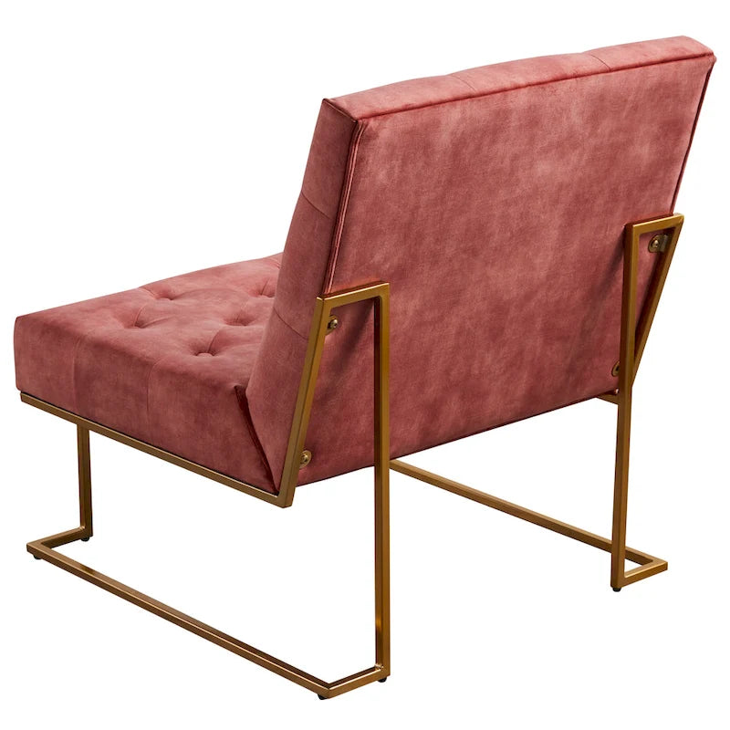 Corvus Savannah Tufted Velvet Upholstered Lounge Accent Chair 23