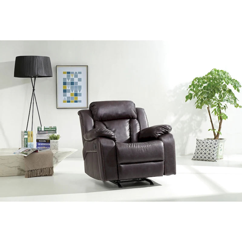 Copper Grove Sorgenfri Faux Leather Rocker Recliner Chair 36