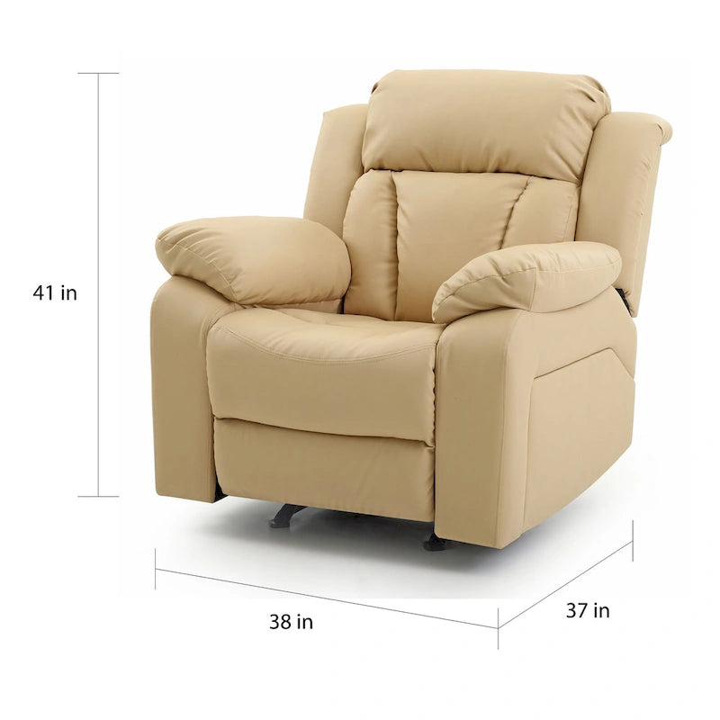 Copper Grove Sorgenfri Faux Leather Rocker Recliner Chair 7