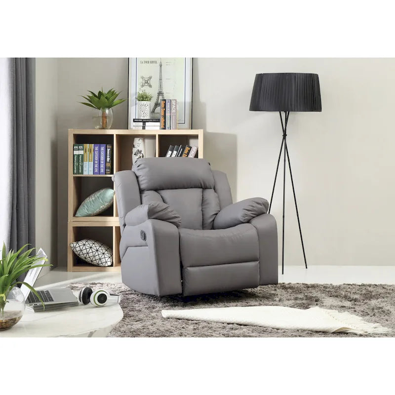 Copper Grove Sorgenfri Faux Leather Rocker Recliner Chair 23