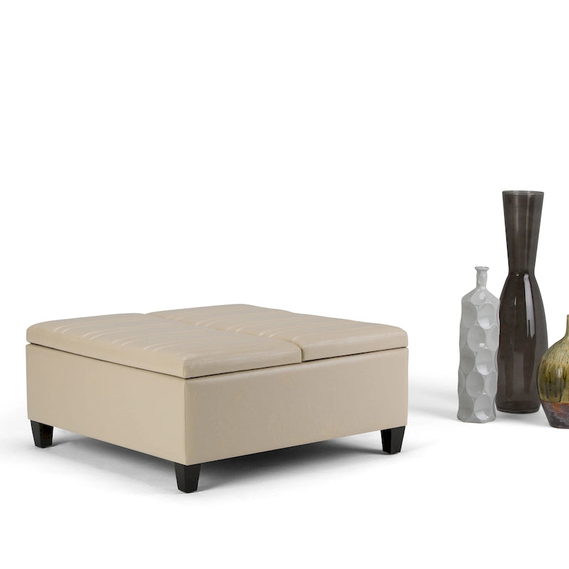 WYNDENHALL Tyler 36 inch Wide Contemporary Square Table Ottoman 38