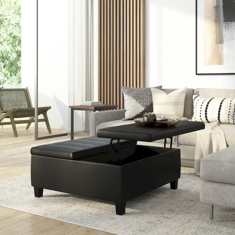 WYNDENHALL Tyler 36 inch Wide Contemporary Square Table Ottoman 45
