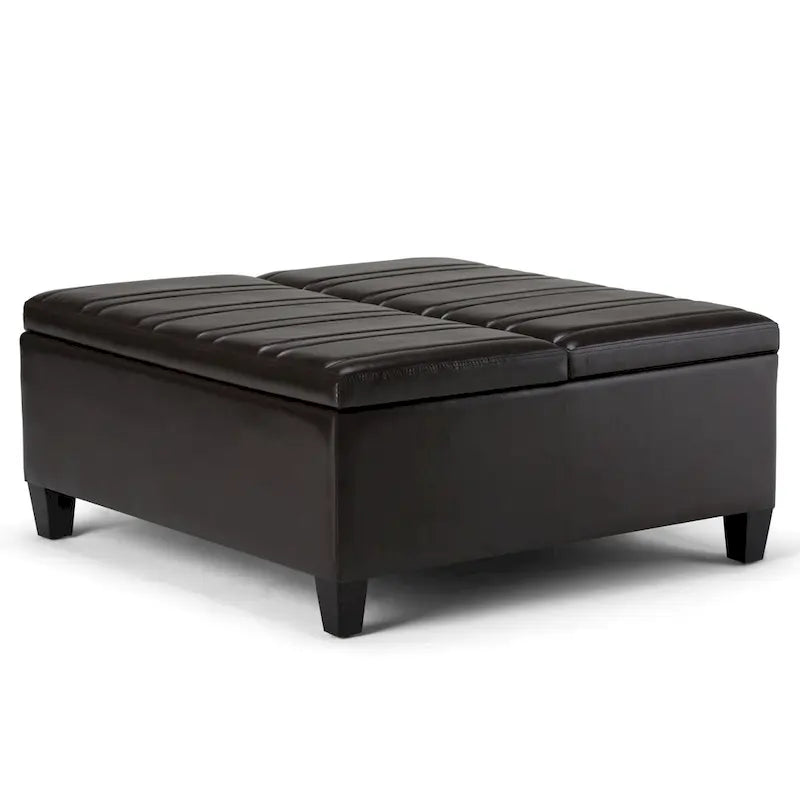 WYNDENHALL Tyler 36 inch Wide Contemporary Square Table Ottoman