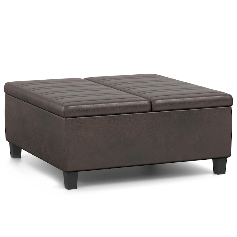 WYNDENHALL Tyler 36 inch Wide Contemporary Square Table Ottoman 26