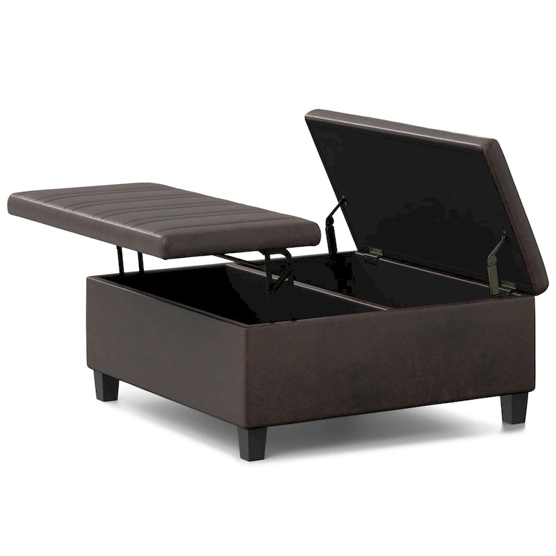 WYNDENHALL Tyler 36 inch Wide Contemporary Square Table Ottoman 27