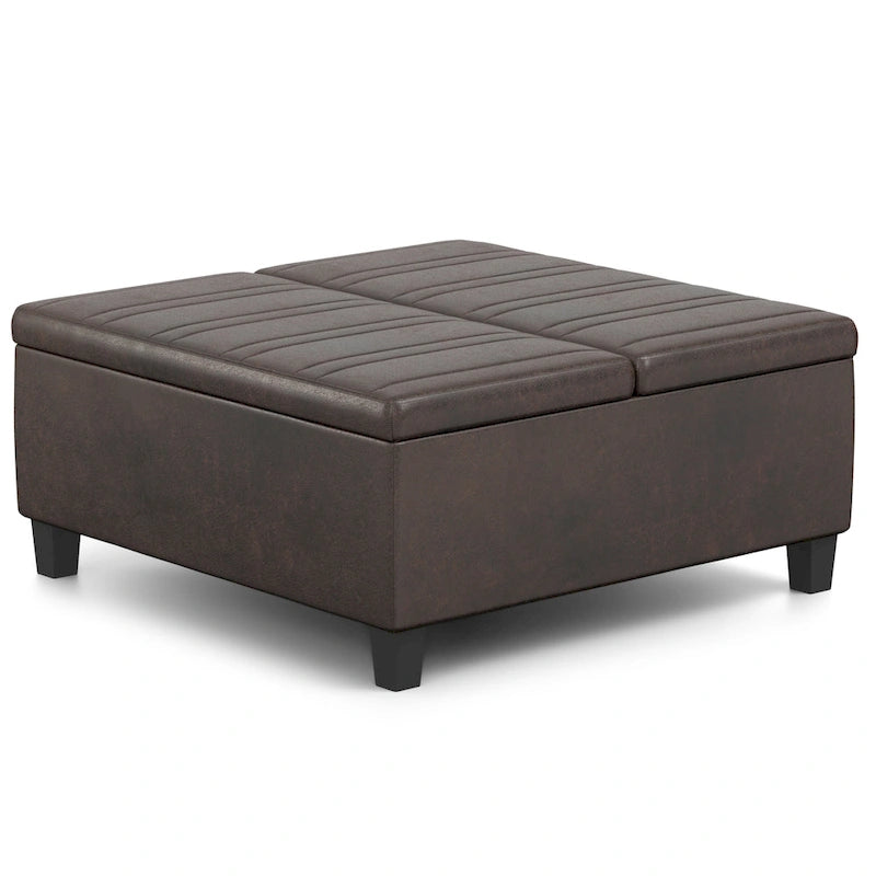 WYNDENHALL Tyler 36 inch Wide Contemporary Square Table Ottoman 30