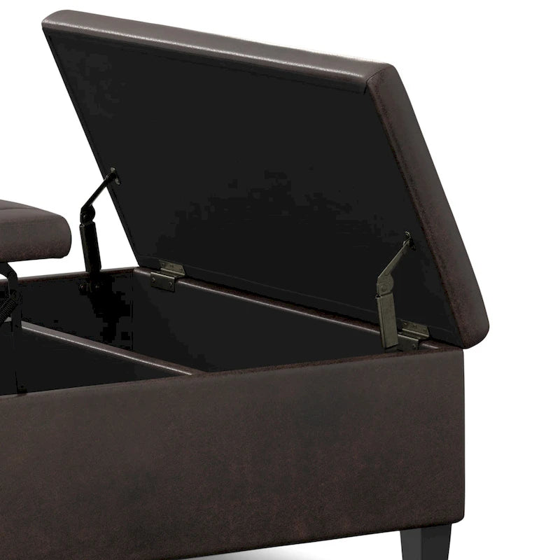 WYNDENHALL Tyler 36 inch Wide Contemporary Square Table Ottoman 33