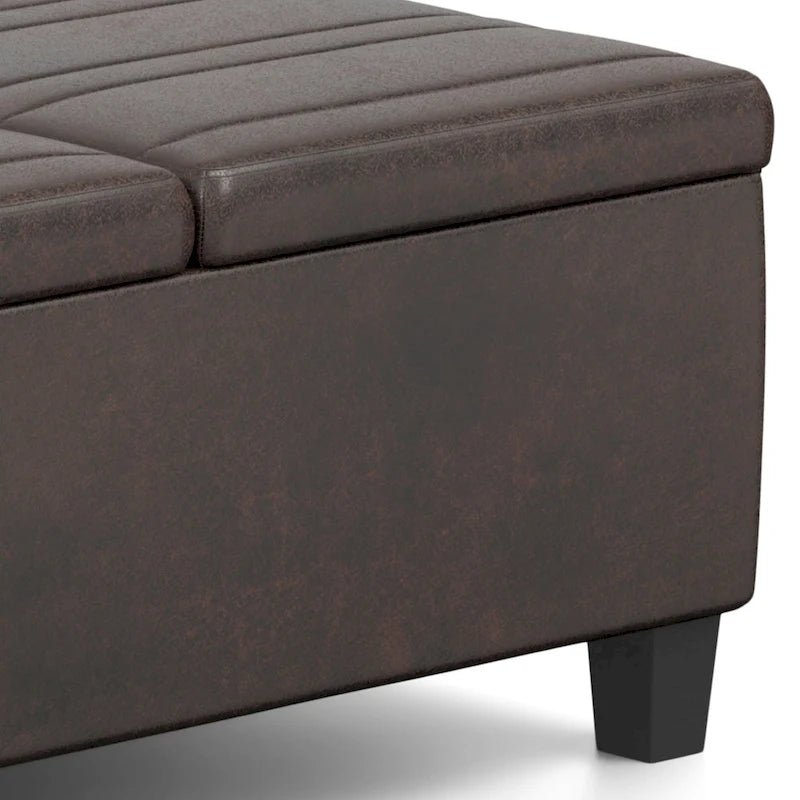 WYNDENHALL Tyler 36 inch Wide Contemporary Square Table Ottoman 34
