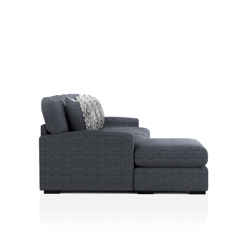 Kintra Contemporary Chenille Upholstered Large L-Shaped Sectional by Furniture of America 12