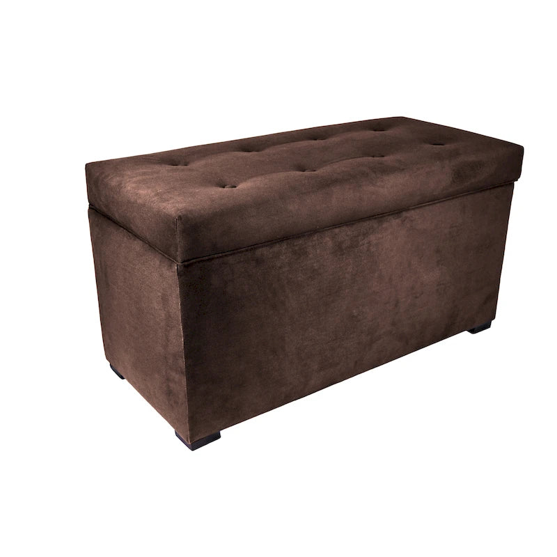 MJL Furniture Angela 8-button Tufted Obsession Storage Trunk Bench 22