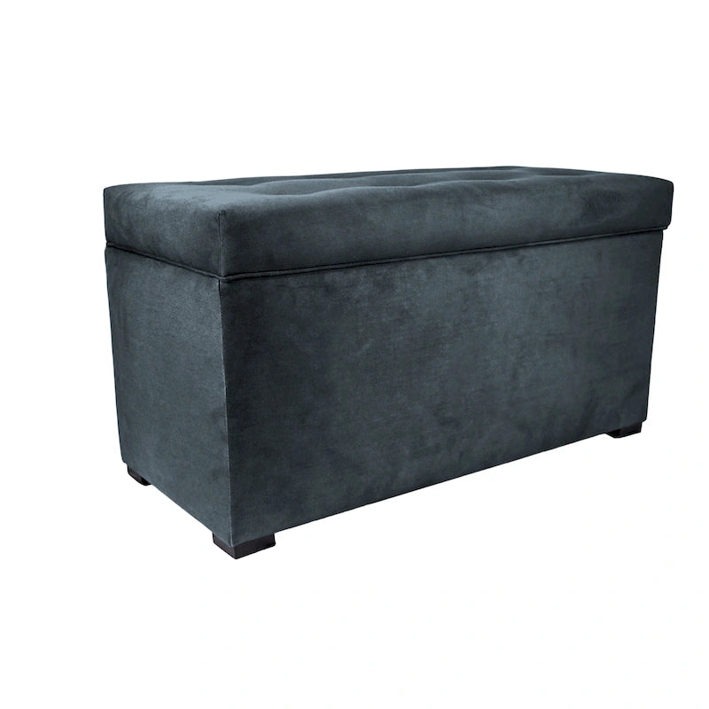 MJL Furniture Angela 8-button Tufted Obsession Storage Trunk Bench 24