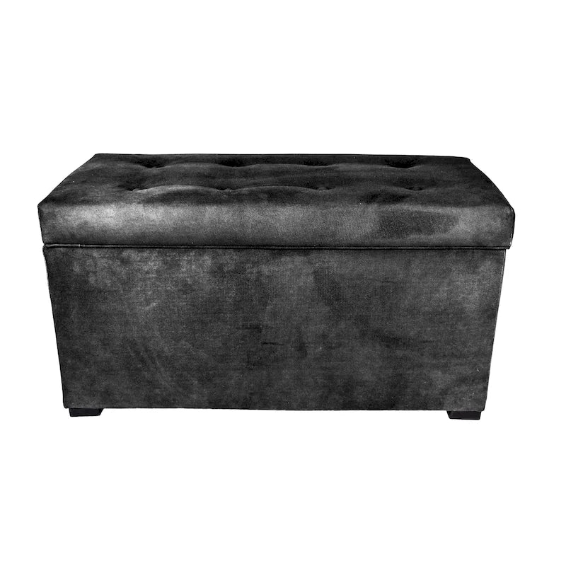 MJL Furniture Angela 8-button Tufted Obsession Storage Trunk Bench 25