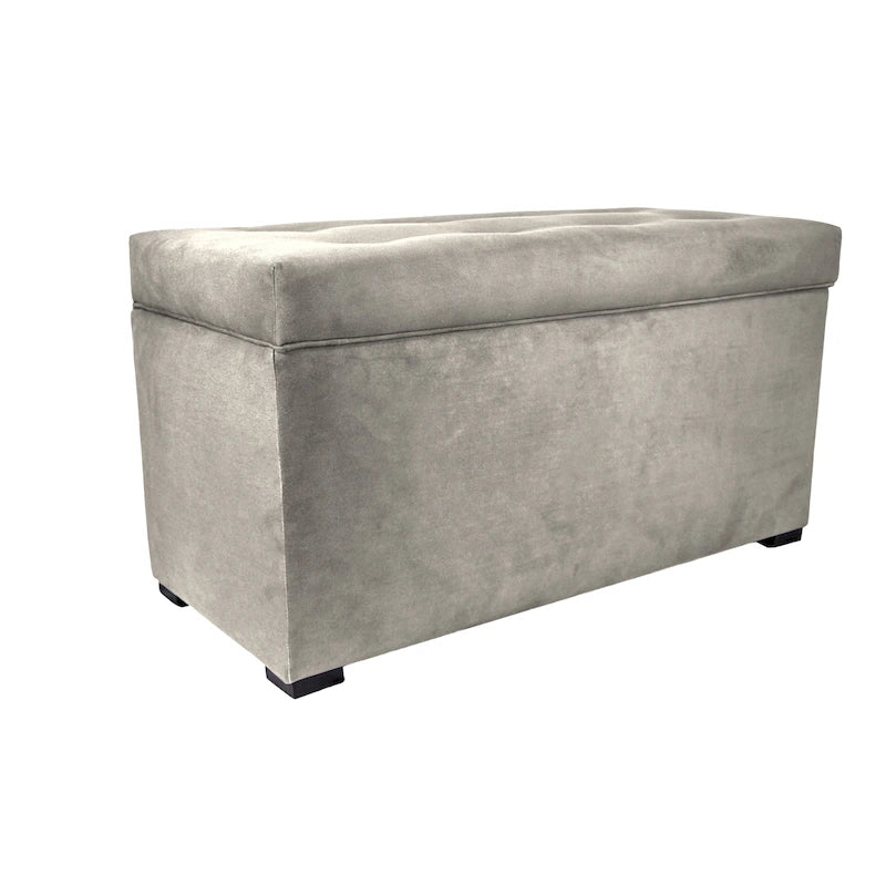 MJL Furniture Angela 8-button Tufted Obsession Storage Trunk Bench 27