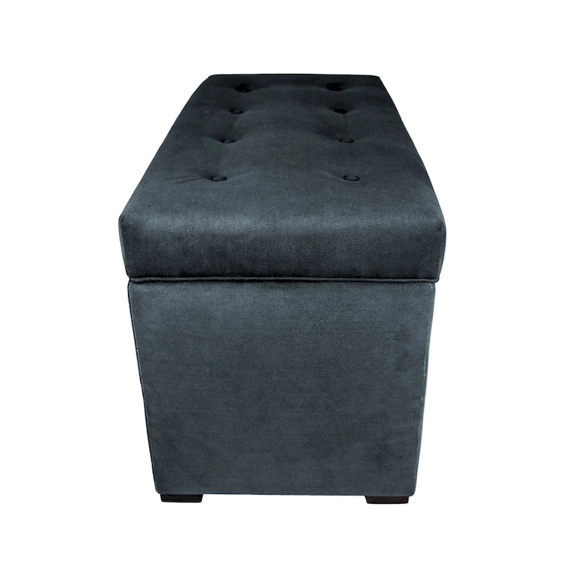 MJL Furniture Angela 8-button Tufted Obsession Storage Trunk Bench 18