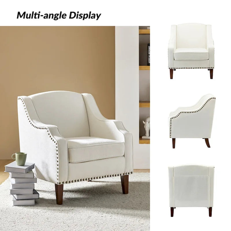 Lucretius Armchair with Nailhead Trim Set of 2 by HULALA HOME 3