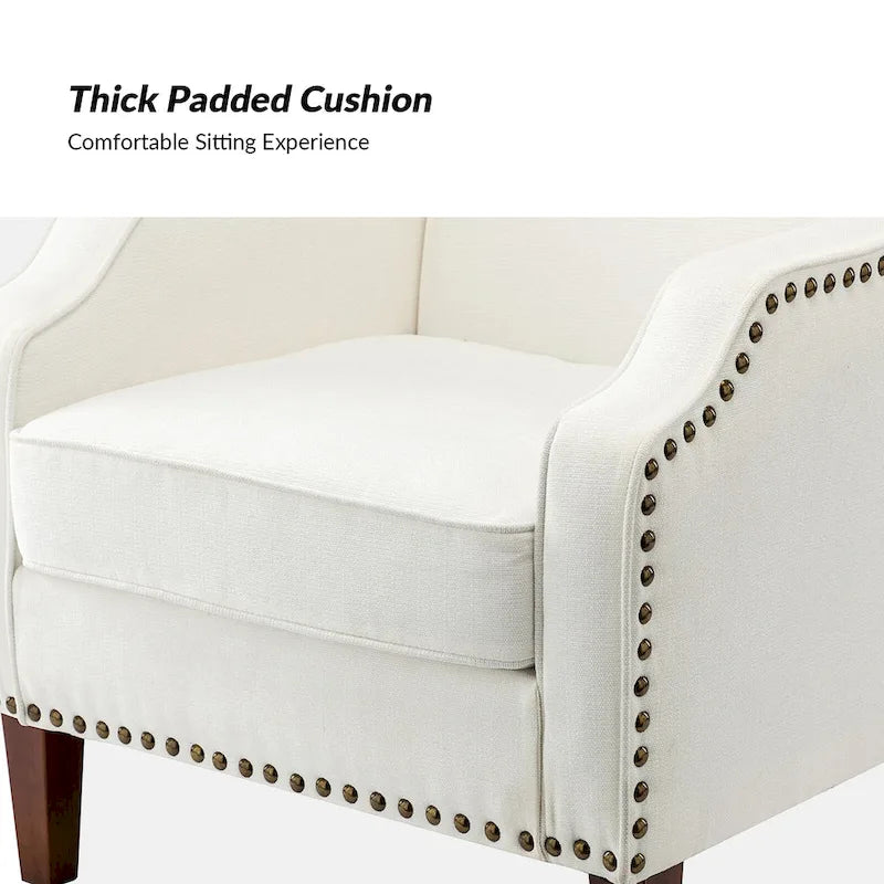 Lucretius Armchair with Nailhead Trim Set of 2 by HULALA HOME 12