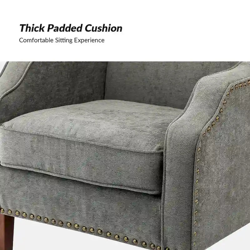 Lucretius Armchair with Nailhead Trim Set of 2 by HULALA HOME 17