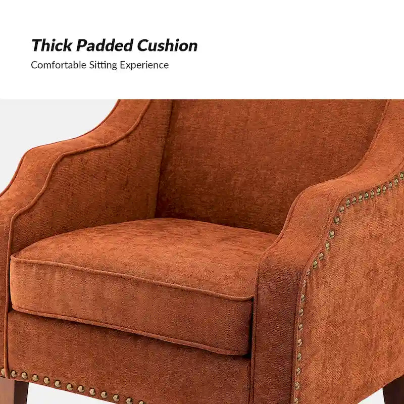 Lucretius Armchair with Nailhead Trim Set of 2 by HULALA HOME 23