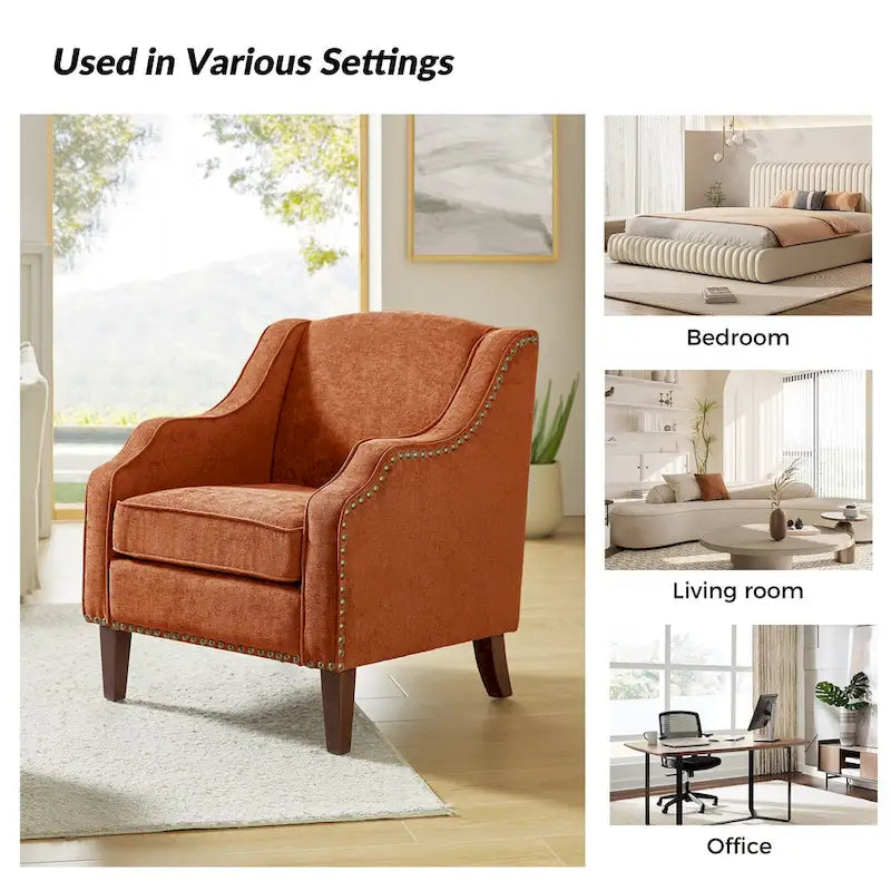 Lucretius Armchair with Nailhead Trim Set of 2 by HULALA HOME 24