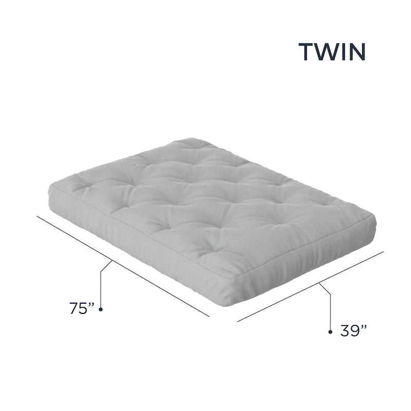 Loosh Home 8 Gel Memory Foam Twin Size Futon Mattress 25