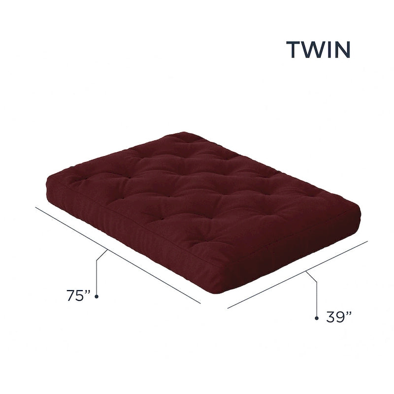 Loosh Home 8 Gel Memory Foam Twin Size Futon Mattress 35