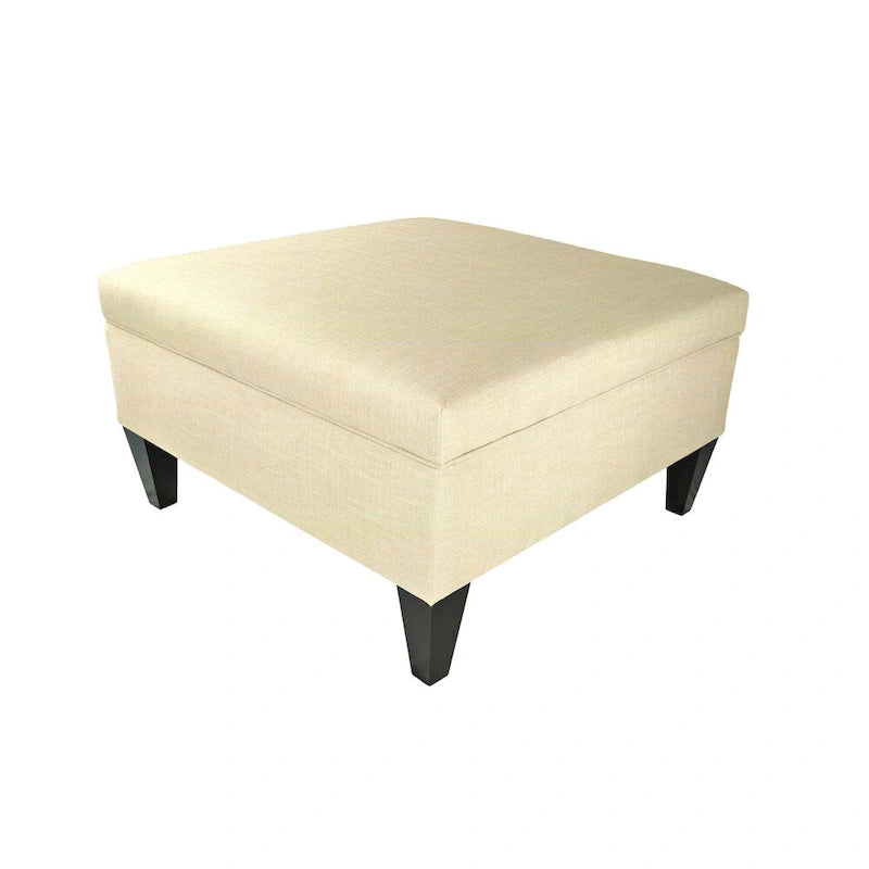MJL Furniture Manhattan Allure Upholstered Organizational Cocktail Ottoman Table