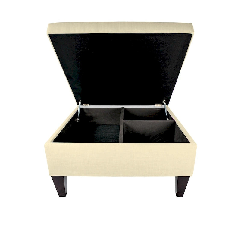 MJL Furniture Manhattan Allure Upholstered Organizational Cocktail Ottoman Table 3