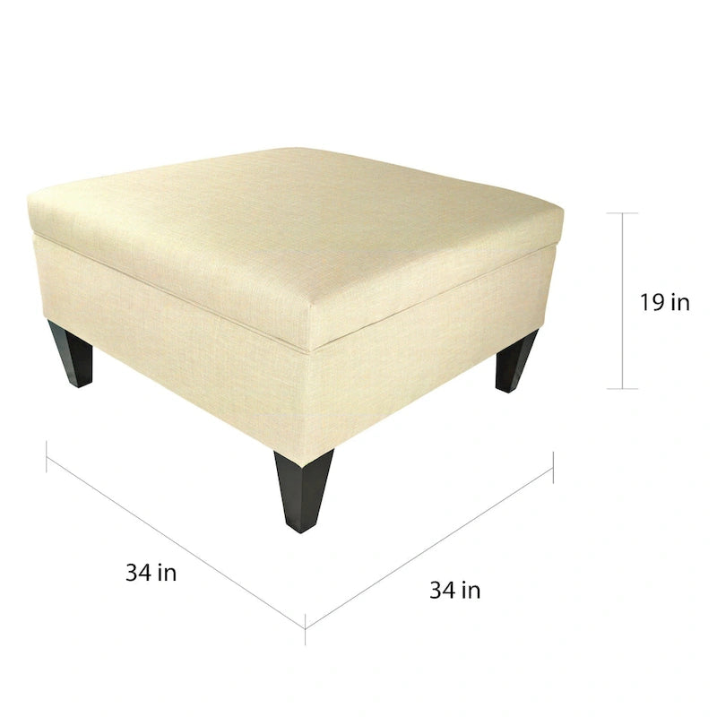 MJL Furniture Manhattan Allure Upholstered Organizational Cocktail Ottoman Table 6