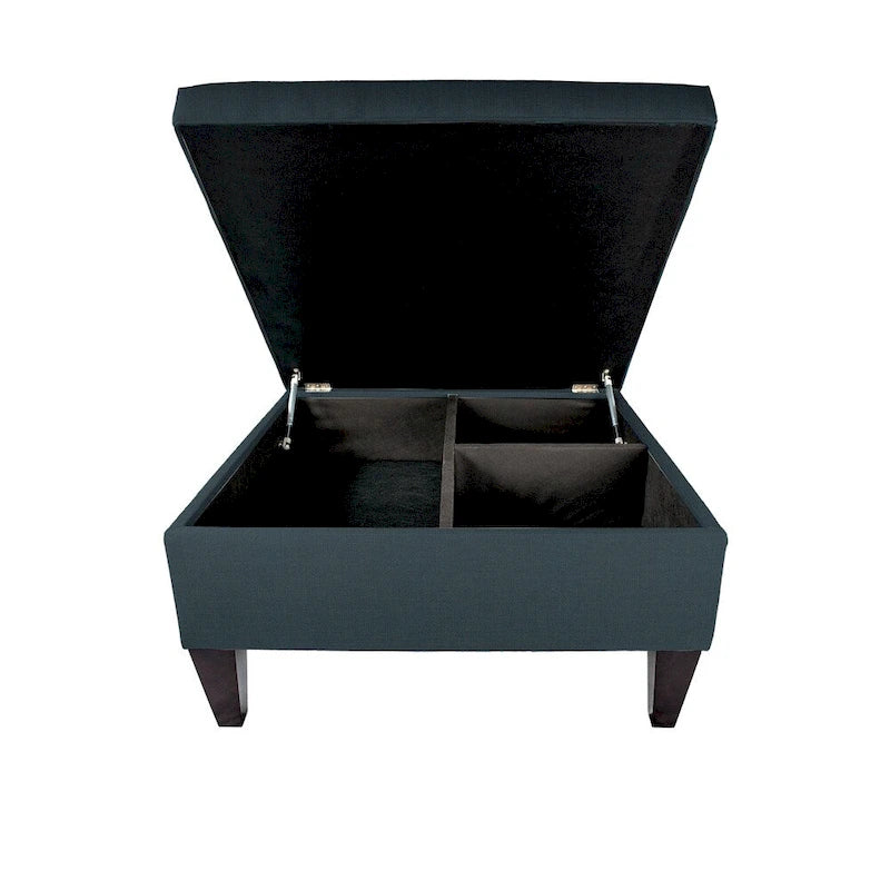 MJL Furniture Manhattan Allure Upholstered Organizational Cocktail Ottoman Table 9