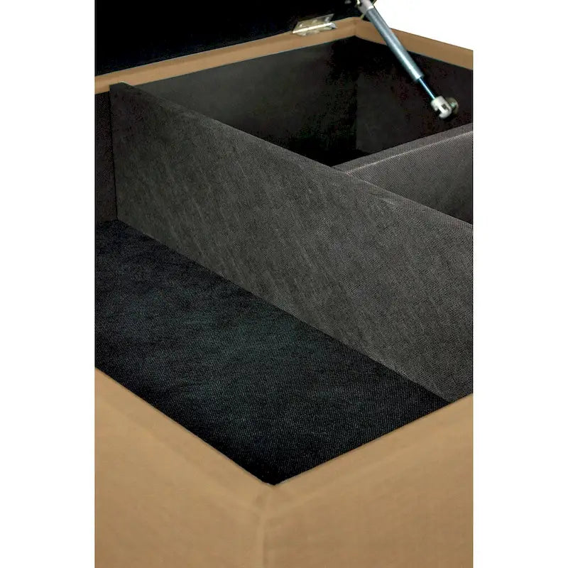 MJL Furniture Manhattan Allure Upholstered Organizational Cocktail Ottoman Table 12