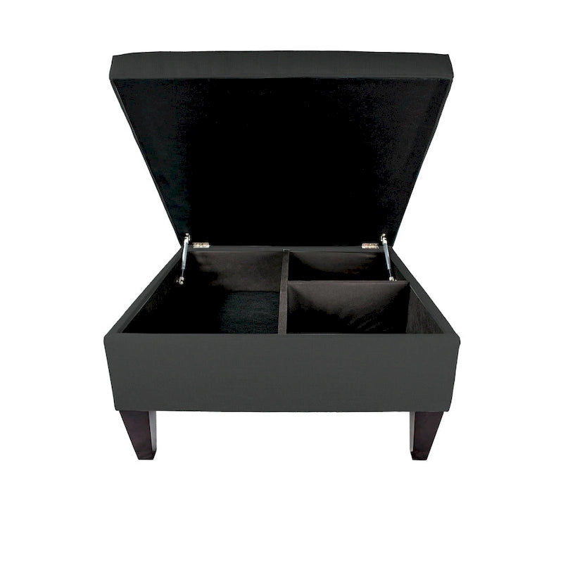 MJL Furniture Manhattan Allure Upholstered Organizational Cocktail Ottoman Table 18