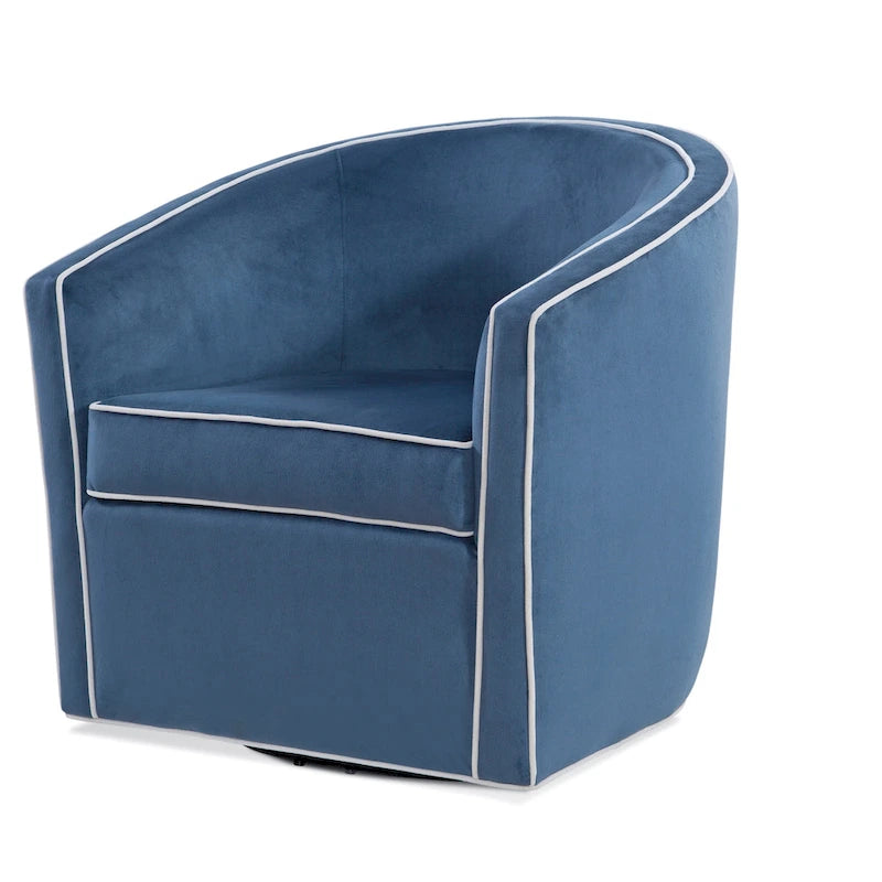Kenton Barrel Style Swivel Chair by Greyson Living 11
