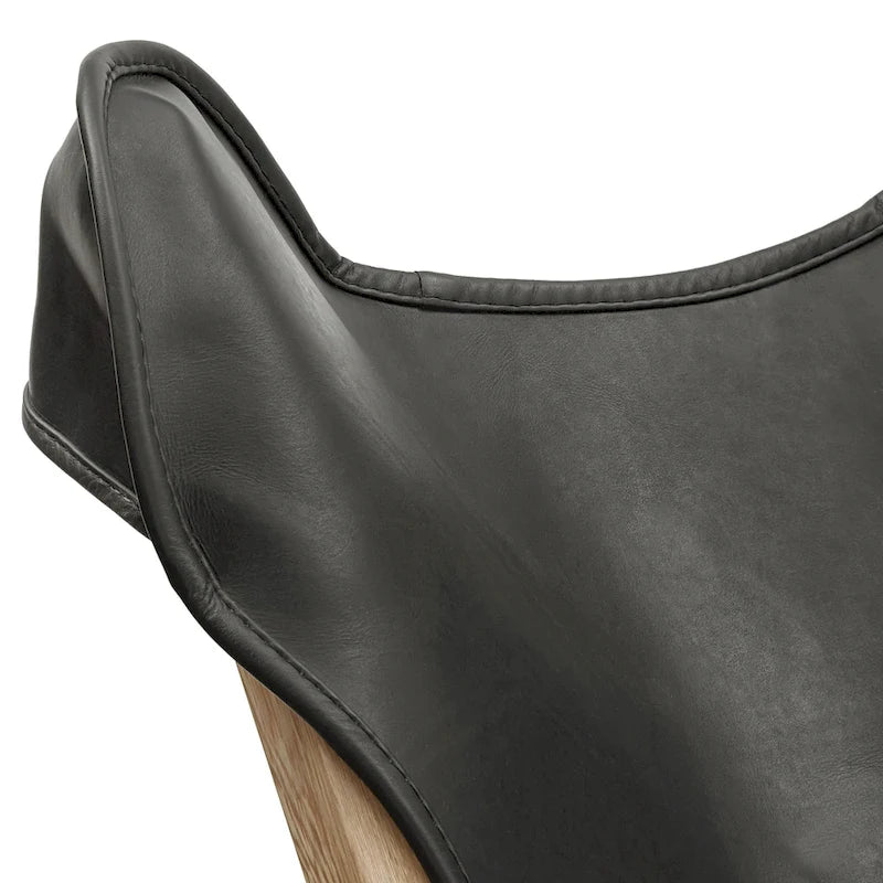 Cantu Genuine Top Grain Leather Tripolina Sling Chair by iNSPIRE Q Modern 11