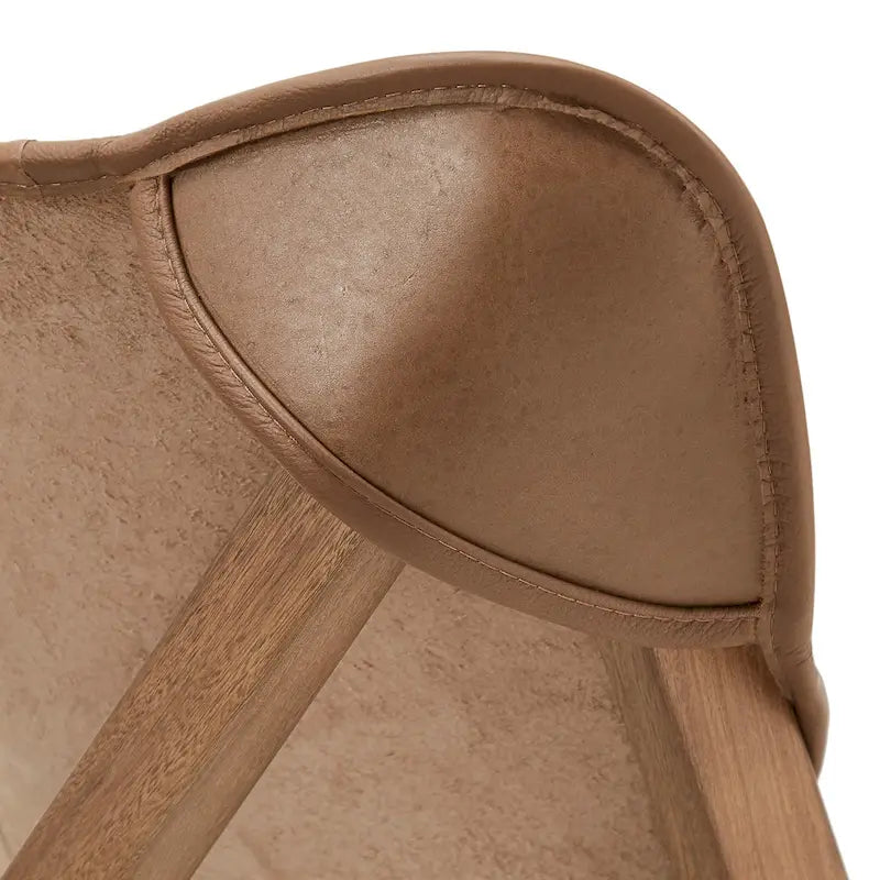 Cantu Genuine Top Grain Leather Tripolina Sling Chair by iNSPIRE Q Modern 18