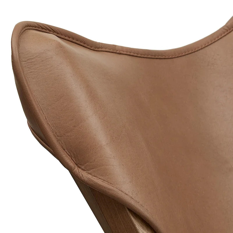 Cantu Genuine Top Grain Leather Tripolina Sling Chair by iNSPIRE Q Modern 19