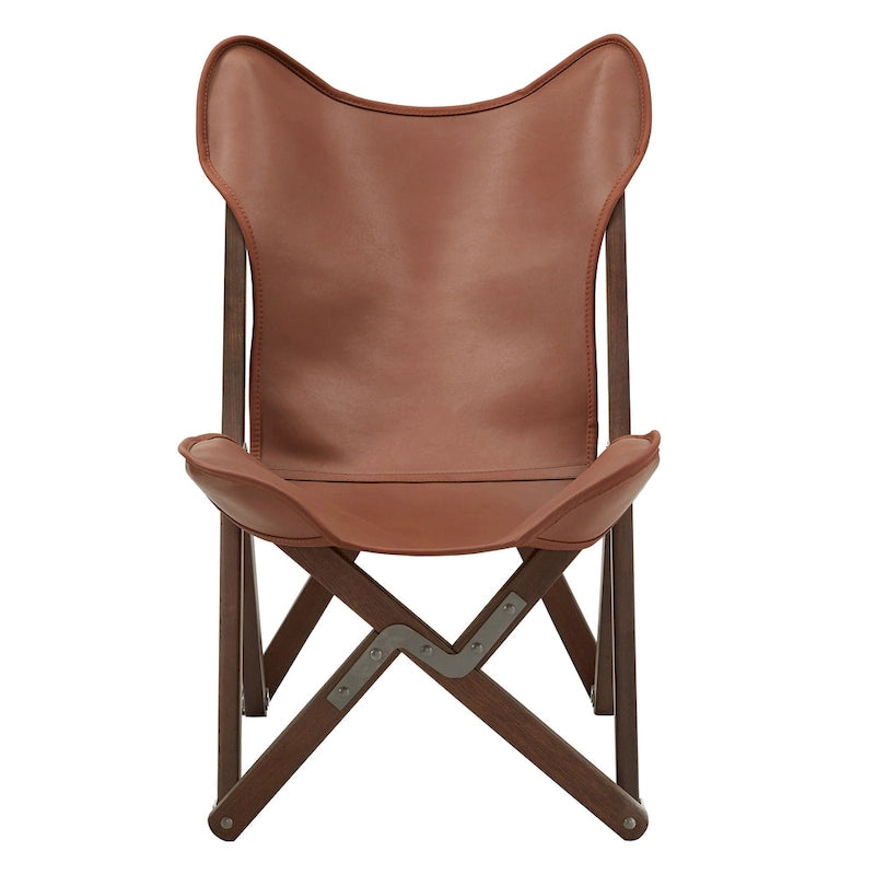 Cantu Genuine Top Grain Leather Tripolina Sling Chair by iNSPIRE Q Modern 25