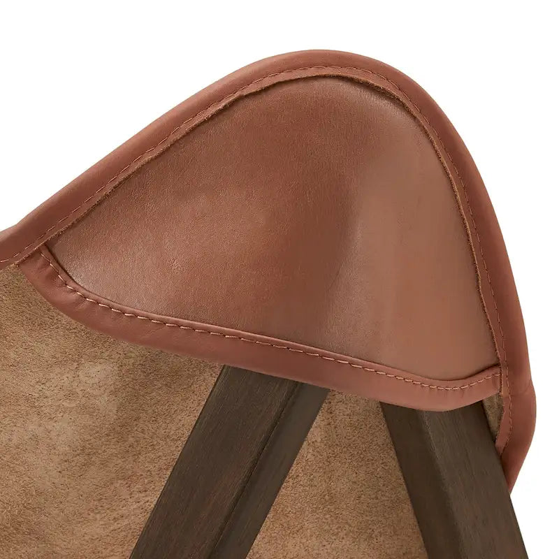 Cantu Genuine Top Grain Leather Tripolina Sling Chair by iNSPIRE Q Modern 28