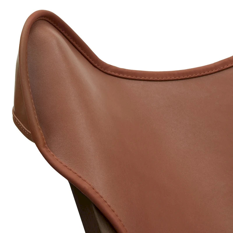 Cantu Genuine Top Grain Leather Tripolina Sling Chair by iNSPIRE Q Modern 29