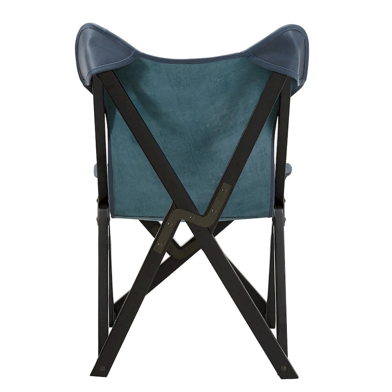 Cantu Genuine Top Grain Leather Tripolina Sling Chair by iNSPIRE Q Modern 35