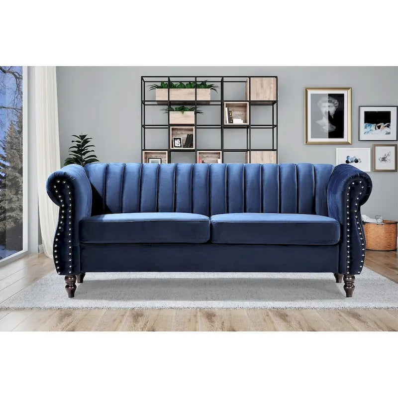 Divano con braccioli arrotolati Chester Charlot Velvet 14