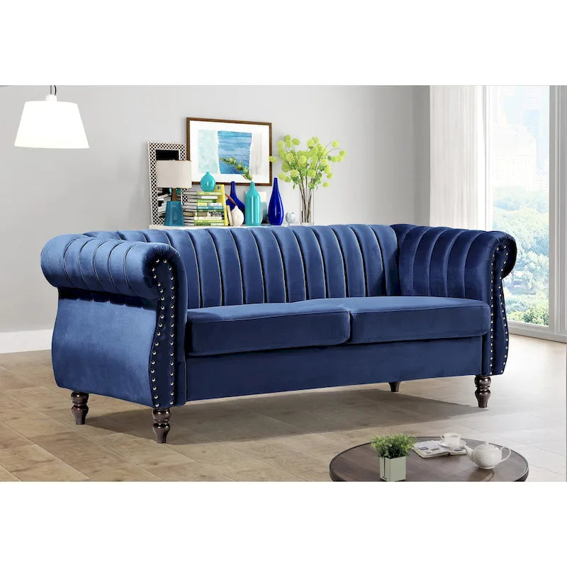 Divano con braccioli arrotolati Chester Charlot Velvet 7