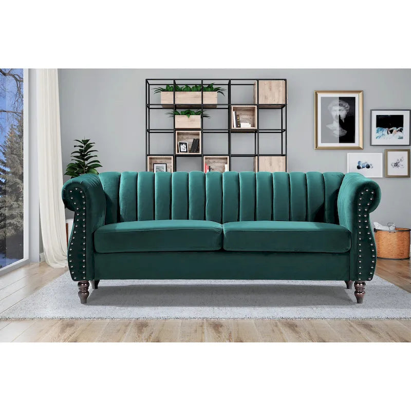 Divano con braccioli arrotolati Chester Charlot Velvet 8