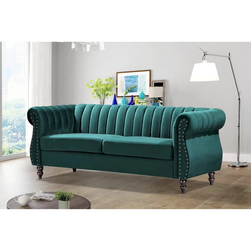 Divano con braccioli arrotolati Chester Charlot Velvet 9
