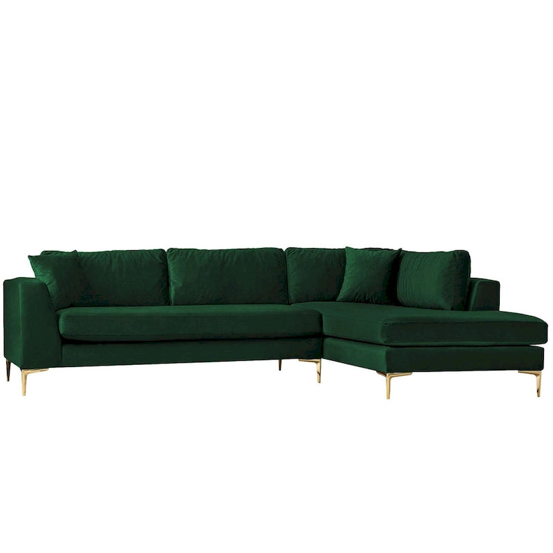 Mae Mid Century Modern Velvet Corner Sectional Sofa 3