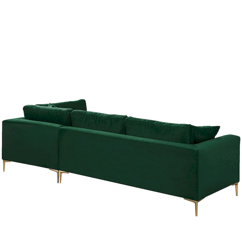 Mae Mid Century Modern Velvet Corner Sectional Sofa 5