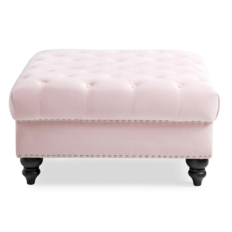 Nola Velvet Tufted Oversized Ottoman 26