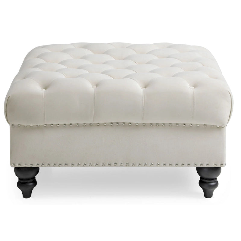 Nola Velvet Tufted Oversized Ottoman 15