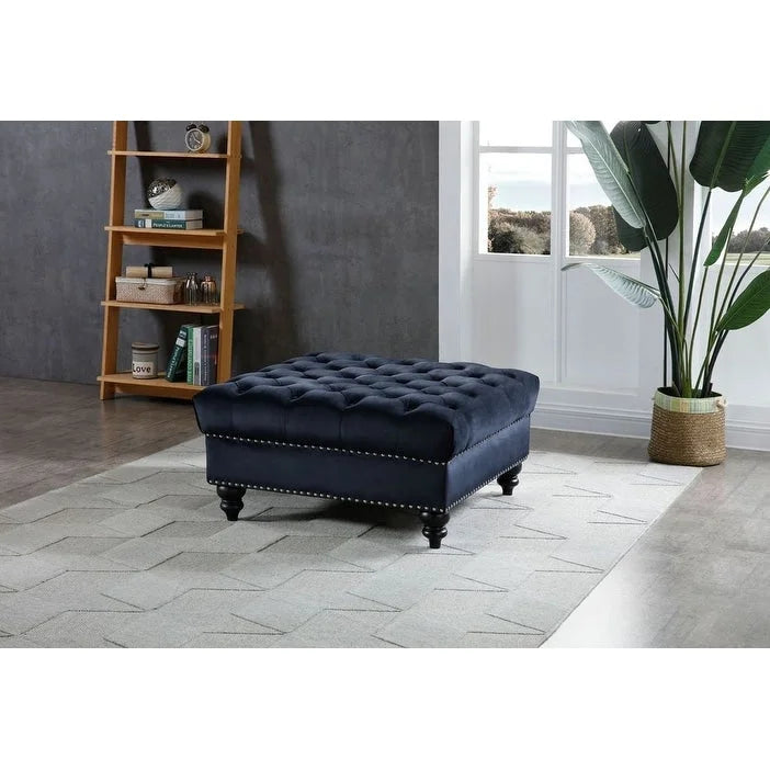 Nola Velvet Tufted Oversized Ottoman 22