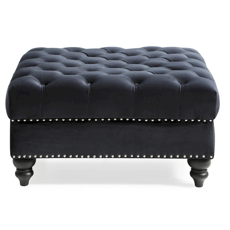 Nola Velvet Tufted Oversized Ottoman 23