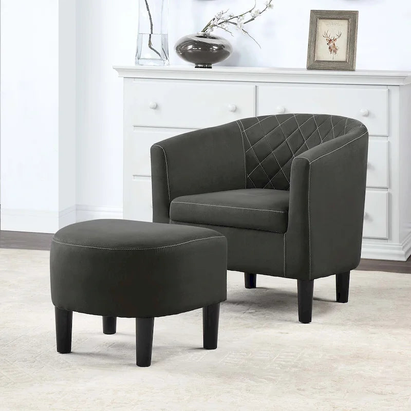 Convenience Concepts Sedia d'accento con pouf Roosevelt Take a Seat 13